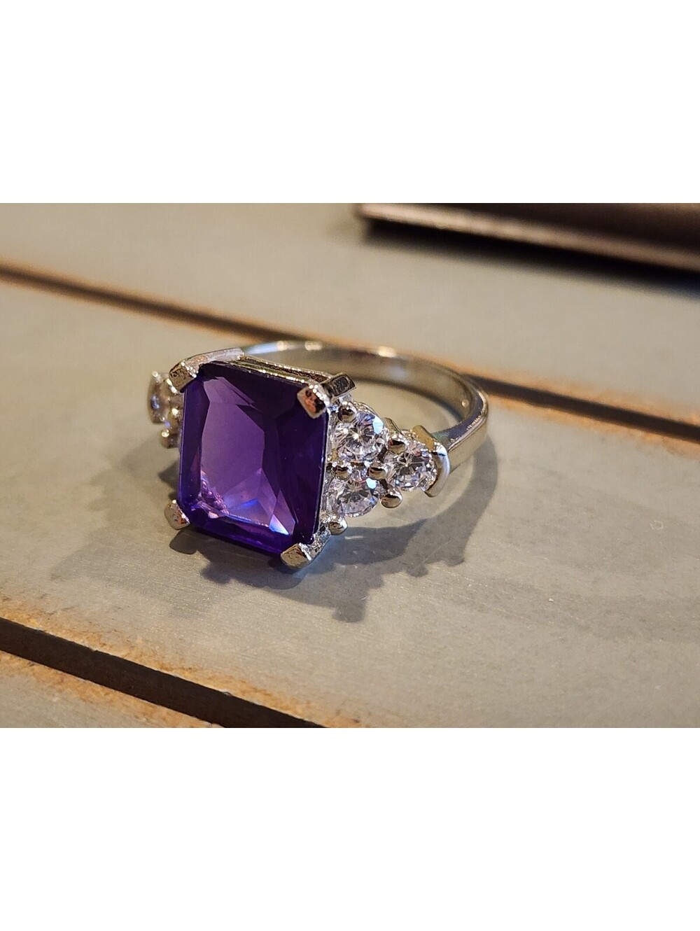 925 silver - amethyst ring - size 9